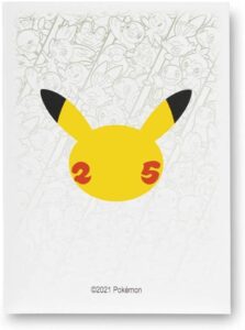 ポケモン25周年記念デザイン白スリーブ デッキシールド 65枚入り 海外公式商品 並行輸入品 ポケモンカードゲーム