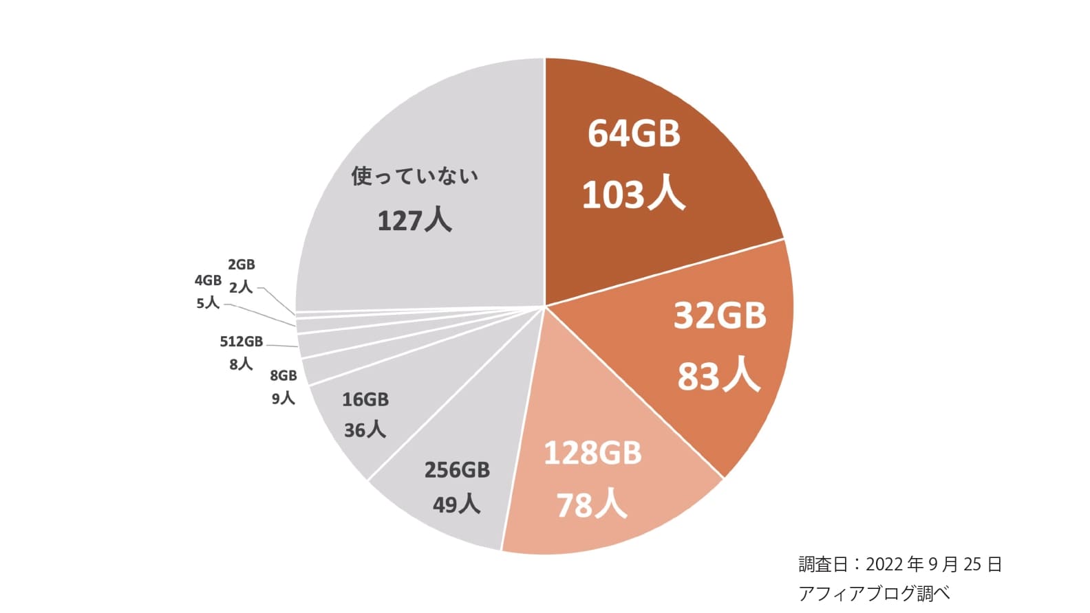 MicroSD 円グラフ