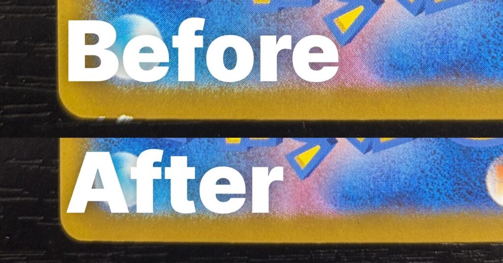 ポケカ 白かけ修復 Before After